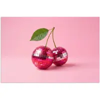 PosterMonkey Poster 30x20 cm - Disco - Kersen - Roze - Posters - Kamer decoratie - Wanddecoratie woonkamer - Muurdecoratie slaapkamer