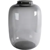 Vase the World Vaas Kara | Medium | Smoke Grey | Mond geblazen glas | Ø25 x H35 cm