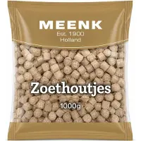 Meenk Zoethoutjes - Salmiak Snoep - 1 Kilo - Vegan Oud-Hollandse Drop