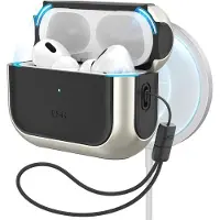 ESR Orbit Hybrid HaloLock Hoesje MagSafe Geschikt voor Apple AirPods Pro 1/2 Titanium