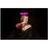 PosterMonkey Poster 120x80 cm - Quote - Neon - vrouw - Posters - Kamer decoratie - Wanddecoratie woonkamer - Muurdecoratie slaapkamer