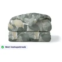 Zelesta Pure Design Green Forest 140x200 - Katoenen dekbed zonder overtrek - Met instopstrook - Wasbaar dekbed - Hoesloos dekbed - 2 in 1 Dekbed met vaste overtrek