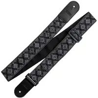 Richter Retro Black/Grey Jacquard Gitaarband - 1865