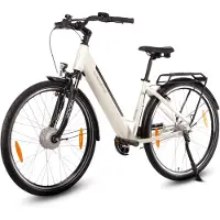 SAXONETTE Comfort Plus 5.0 E-Bike 28 Inch - 468Wh Intube Accu - 95% Voorgemonteerd - Shimano Nexus 7 - Lage Instap - Verende Voorvork - Crème wit