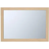 Vente-unique Rechthoekige spiegel met kader met eikenfineer - B50 x H70 cm - TIMEA