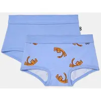 Woody Meisjes boxer blauw + tijger print - maat 104/4J