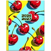 Soho Agenda - A5 Formaat - 21x14,5cm - Jaar 26/27 - 12 maanden - Augustus t/m Juli - 1 week op 2 pagina's - Harde kaft - Met leeslint - Fresh Cherry