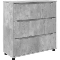 vidaXL Opbergkast 80 x 31 x 81 cm Bewerkt hout Beton Grijs