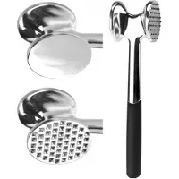 Galicja Practico - Vleeshamer - Metaal - Twee Metalen Eindstukken - Ergonomische Handgreep