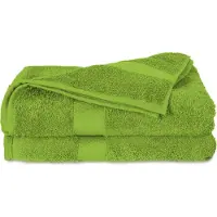 Twentse Damast Katoenen 2PACK Douchelaken - 70x140 - Lime