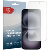 Rosso Anti-Reflectie Tempered Glass Geschikt voor Apple iPhone 16 - Anti-Reflectie Screen Protector - Case Friendly - Anti-Reflecterend