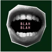 PosterMonkey Poster 100x100 cm - Mond - Groen - Illustratie - BLAH BLAH - Posters - Kamer decoratie - Wanddecoratie woonkamer - Muurdecoratie slaapkamer XXL