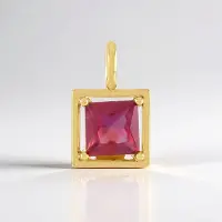 Cavill - Zilveren Hanger 925 Sterling Zilver Verguld - 1,08 Karaat Madagaskar Prinses Roze Saffier - Bezel Ontwerp - Elegante Dames Sieraden