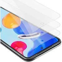 Cadorabo 3x Screenprotector geschikt voor Xiaomi RedMi NOTE 11 4G / 11S 4G - Beschermende Pantser Film in KRISTALHELDER - Getemperd (Tempered) Display beschermend glas in 9H hardheid met 3D Touch