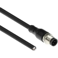 ACT SC3404 Industriële Sensorkabel | M12A 4-Polig Male naar Open End | Superflex Xtreme TPE kabel | Afgeschermd | IP67 | Zwart | 1,5 meter