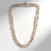 Cavill - Zilveren halsketting - 925 Sterling Zilver Gerhodineerd - Witte Keshi Zoetwaterparels - lange elegante parelhalsketting dames cadeau