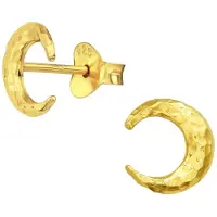 Montebello Oorbellen Alizia - 925 Zilver Verguld - Maan - 7x8mm