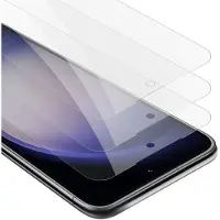 Cadorabo 3x Screenprotector geschikt voor Samsung Galaxy S23 PLUS - Beschermende Pantser Film in KRISTALHELDER - Getemperd (Tempered) Display beschermend glas in 9H hardheid met 3D Touch