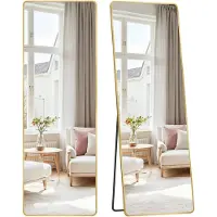 Songmics - Spiegel - Spiegel staand - Aluminium Frame - Veilig Hardglas - Voor Hal en Slaapkamer
