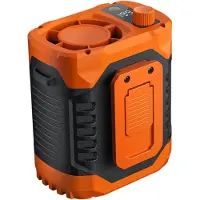VHV - Tailleventilator - Clip-on ventilator met LED display - 199 standen en 6000mAh - Voor camping en werk