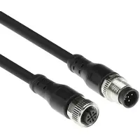 ACT SC3502 Industriële Sensorkabel | M12A 5-Polig Male naar M12A 5-Polig Female | Superflex Xtreme TPE kabel | Afgeschermd | IP67 | Zwart | 3 meter