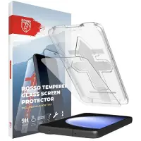 Rosso Tempered Glass Screenprotector Geschikt voor Samsung Galaxy S23 FE | 9H Gehard Glas | Beschermglas | Glasplaatje | Case Friendly | Met Installatietray | Eenvoudige montage