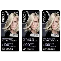 Syoss Permanent Coloration 9-53 - Haarverf - Permanente Haarkleuring - Silver Blush – Grijsdekking – Vermindert Haarbreuk - 3 Stuks