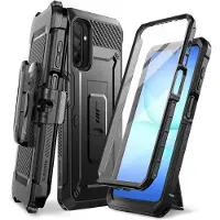 Supcase Hoesje Geschikt voor Samsung Galaxy A17 - Unicorn Beetle Pro Case met Ingebouwde Screenprotector - Beschermhoes met Holster en Kickstand Zwart