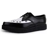 TUK . - Rockabilly Creepers - Pointed Creeper Tie - EU41 tot EU46 - voor Mannen - zwart-wit - Maat 41