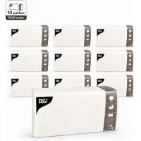 Papstar Servetten Wit – 1-laags – 1/8-vouw – 33 x 33 cm – Prägeservetten – FSC gecertificeerd – 10 pakken x 500 stuks – 5000 servetten