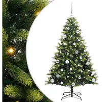 vidaXL Kunstmatige Gehingde Kerstboom 150 LEDs Groen 150 cm PVC en PE