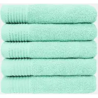 The One Towelling The One Badhanddoek Deluxe - 70x140 cm - Set van 5 - 550 g/m² - 100% Gekamd Katoen - Hotelkwaliteit - Mint