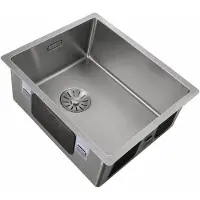 Pure.Sink Comfort PVD Gun Metal spoelbak 34x40 cm onderbouw, vlakbouw en opbouw PCM3440-61