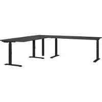 Huisenthuis.nl Hoekbureau Galileo Grafiet - 240x220cm - Hoekbureau - Hoogte 91 cm - In hoogte verstelbaar