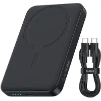 Baseus EnerFill FM11 magnetische mini-USB-C-powerbank met snelle draadloze oplaadfunctie 10.000 mAh 22,5 W Interstellar Black