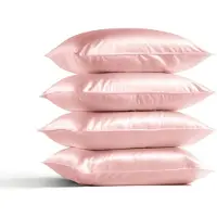 Silk Heaven 4x Zijden Kussensloop 60x70cm Roze Hotelsluiting 19 Momme - Kussensloop set - Luxe Silk Kussensloop 100% moerbei zijde - Zijde kussensloop - - 60x70cm (standaard) / Hotelsluiting