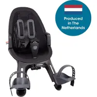 Qibbel Air Fietsstoeltje Voor - Midnight Black - Stuurpenbevestiging - Voorzitje - Fietszitje - Stuur