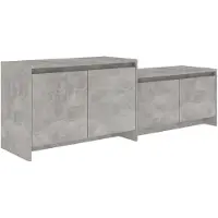 vidaXL Tv-meubel 146,5x35x50 cm bewerkt hout betongrijs