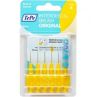 Tepe Interdentale Borsteltjes 0,7 mm - Geel- 6 Stuks - Voor Tussenruimtes