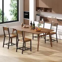 Glamour Industriële Velvet Eetkamerstoel Set van 2 – Bruin, Stalen Frame, Ergonomische Rugleuning & Extra Comfort 39 x 36 x 88 cm