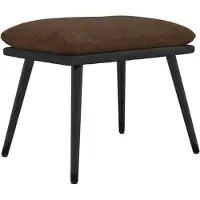 vidaXL Voetenbank 45x29,5x35 cm stof en kunstleer bruin