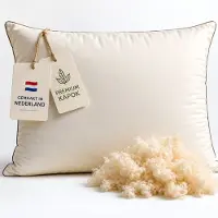 Zavelo Kapok Hoofdkussen - Koel en Verfrissend - 100% Natuurlijk Kapok - De Perfecte Oplossing voor een Warm Hoofd - Maat 60x70 cm