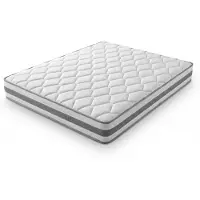 HAUSS SPOLE Matras 180x200 cm - Pocketveringmatras Met Comfortschuim En 7 Zones - Zonder Matrasfunctie - 25 cm Hoog - Wit