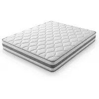 HAUSS SPOLE Pocketveringmatras 160x200 cm - 7 Zones Met Koudschuim - H4 Stevig - Ademend En Allergievriendelijk - Wit