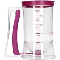 Famanu - Beslagdispenser 900 ml, crème separator en deegdispenser voor pannenkoeken, cupcakes, cake en wafels, voor thuis en restaurant