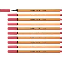 Stabilo point 88 - Fineliner 0,4 mm - Roest rood - 10 stuks