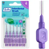 Tepe Interdentale Borsteltjes 1,1 mm - Paars - 6 Stuks - Voor Tussenruimtes