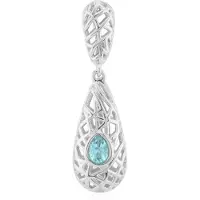 Cavill - Zilveren Hanger met Blauwe Apatiet 0,424 ct - 925 Sterling Zilver Platina Geplateerd - Peervormige Edelsteen - Stijlvolle Sieraden
