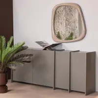 Woood Brook Boekenstandaard Liggend - Metaal - Zand - 12x29x17