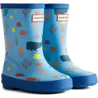 Hunter Kinderen Eerste Classic Oceaanprint Rubberlaarzen Amplifying Blauw/Libelle Blauw Wellingtonlaarzen